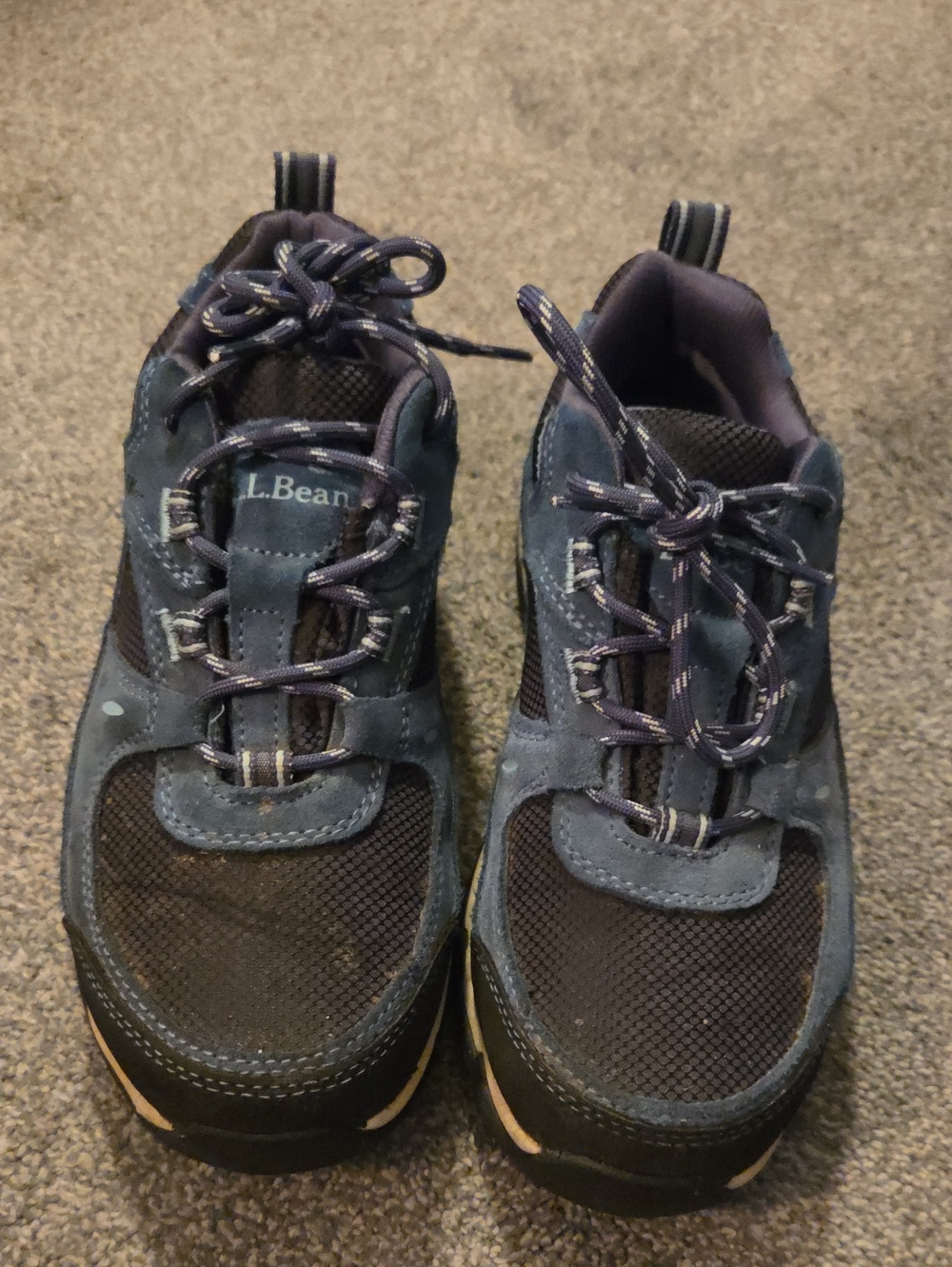 L.L. Bean Women's Blue and Black Trail Sneakers